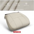 A-premium Tan Leather Bottom Seat Cover Compatible With Chevrolet Silverado 1500 2500 Hd 3500 Tahoe Gmc Sierra Yukon Cadillac