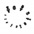 720 Piece Nylon M2 5 M3 M4 M5 M6 Phillips Pan Head Screw Nut And Washer Set Black Insulating Fastener Kit With Storage Box For 