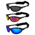 Birdz Eyewear Sail Padded Jetski Sunglasses Goggles Polarized Sports Watersports Boating Fishing For Men Or Women 3 Pairs Black 