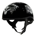 Hot Leathers Hld1016 Ride Or Die Gloss Black Motorcycle Dot Skull Cap Half Helmet For Men And Women Biker X-large 