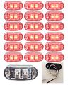 18 Long Haul 2 6 X1 Clear Red Surface Mount Led Clearance Marker Lights 12v For Trucks Campers Trailers Rvs El-112602cr18 