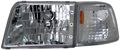 Ford Ranger Headlight Assembly 111119 Clear With Amber Corners Sold In Pairs Halogen Waterproof Polycarbonate Lenses 