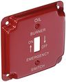 Morris 83492 Emergency Metal Switch Plate 4 Raised Oil Red 