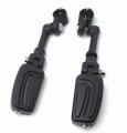 Smt Motorcycle Black Adjustable Peg Mounting Kit With Airflow Foot For Goldwing Vtx1300 Shadow Valkyrie Triumph 1-1 2 Inch 1 5