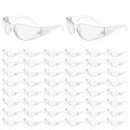 Clear Safety Glasses 50 Pack For Men And Women Ansi Z87 1 Protective Work Eyewear Impact Resistant Anti Scratch Wraparound 