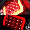 C-shape Led Tail Lights Pair Black Housing Clear Lens Bundle With Third Brake Lamp Compatible Chevy Silverado 07-14