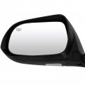 Aintier Driver Side Black Mirror Compatible With 2008-2014 For Toyota Highlander Power Heat Puddle Lamp To1320251 To1320335