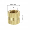 Uxcell Knurled Insert Nuts 50pcs M4 X 5mm Length Od Female Thread Brass Threaded Embedment Nut For 3d Printer