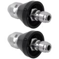Professional 2-pc Sewer Cleaning Nozzles Stainless Steel 7-jet Design 1 Front 6 Rear With 4 Quick Connect For 5000 Psi Pressure