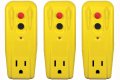 Tower Manufacturing 30439005 Auto-reset 15 Amp Grounded 3-prong Gfci Single Outlet Adapter Yellow Thr   N K 