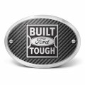 Ipick Image Made For Ford Built-ford-tough 3d Logo On Carbon Fiber Look Oval Billet Aluminum 2 Tow Hitch Cover