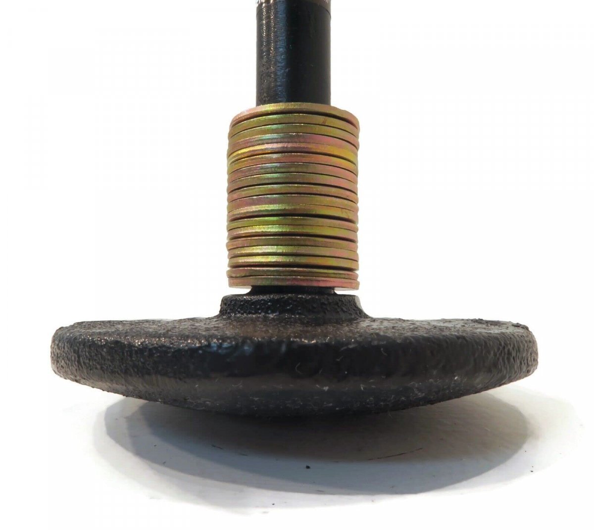 Cast Iron Snowplow Shoe Assembly With Pin And Washers For Western 49067 Disc Shape 8 In Total Length 6 Diameter 7 Shaft