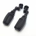 Httmt 1 5 Front Engine Guard Black Short Angled Adjustable Peg Mounting Kit Airflow Foot Footrest Compatible With Universal Fit