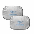 Ipick Image For Ford Mustang In Blue Universal Fit 28 W X 24 L Dual Panels Easy Folding Windshield Sun Shade