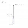 Uxcell Mini Phillips Screwdriver 3 0mm Cross Head With Clear Handle For Small Appliances 5 Pcs