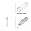 Uxcell Mini Phillips Screwdriver 3 0mm Cross Head With Clear Handle For Small Appliances 5 Pcs