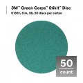 3m Green Corps Stikit Sanding Discs 01551 No Hole 8 In 36 Grade Pack Of 50 Production For Coating Removal Metal Surfaces Auto