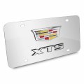 Ipick Image Made For Cadillac Xts Crest 3d Dual Logo Mirror Chrome Stainless Steel License Plate