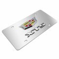 Ipick Image Made For Cadillac Xts Crest 3d Dual Logo Mirror Chrome Stainless Steel License Plate