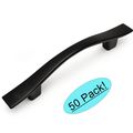 Cosmas 8902fb Flat Black Cabinet Hardware Handle Pull 3 Hole Centers 50 Pack 