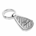 Ipick Image Made For Ford Mustang Mach-e Real Silver Dome Carbon Fiber Chrome Metal Teardrop Key Chain