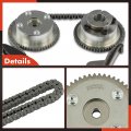 A-premium 6pcs Engine Timing Chain Kit W Sprocket Tensioner Guide Compatible With Hyundai Elantra 2011-2013 Gt 2013 Kia Soul