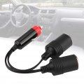 Kimiss 2 Way Cigarette Lighter Adapter Car Plug Socket Splitter Power