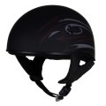 Hot Leathers T68 Tribal Black Advanced Dot Approved Motorcycle Skull Cap Half Helmet For Men And Women Biker Medium 
