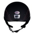 Hot Leathers T68 Tribal Black Advanced Dot Approved Motorcycle Skull Cap Half Helmet For Men And Women Biker Medium