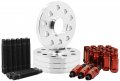4 Pc 5x100 5x112 Mm Hub Centric Wheel Spacers 15 Stud Conversion Kit W Red Racing Lugs For Audi Tt A3 A4 A6 A8 S4 S6 S8 