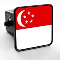 Durable Trailer Hitch Cover Flag Of Singapore Singaporean 