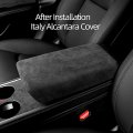 Alfanxi Armrest Box Cover Italy Alcantara Material Case Protector Compatible With Tesla Model 3 Model Y Black