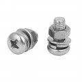 Uxcell M5 X 12mm 304 Stainless Steel Phillips Pan Head Screws Nuts W Washers 20 Sets