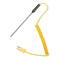 K-type Thermocouple Probe Digital Thermometer Steel Sensor Spiral Cable Probe 200mm 