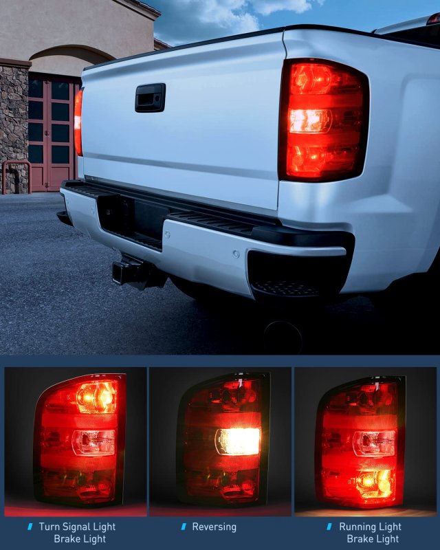 Nilight Taillight Assembly For 2007 2008 2009 2010 2011 2012 2013 2014 Chevy Silverado 1500 2500hd 3500hd 2007-2013 Gmc Sierra