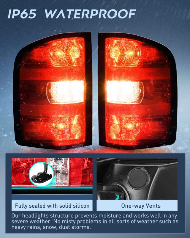 Nilight Taillight Assembly For 2007 2008 2009 2010 2011 2012 2013 2014 Chevy Silverado 1500 2500hd 3500hd 2007-2013 Gmc Sierra