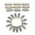 X Autohaux 23pcs Dc 12v Canbus White Car Dome Map Reading Glove Box Cargo Area Light Led Interior Kit For Bmw E90 E92 E93 M3