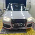 Qiilu Front Lower Bumper Fog Light Grill 2pcs Honeycomb Grilles Mesh Cover Gloss Black Left Right Trim Replacement For Q5 Sq5