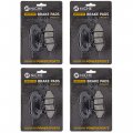 Niche Brake Pad Set For Kawasaki Z400 Ninja 250r 300 43082-0081 43082-0128 Front Rear Organic 4 Pack