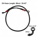 X Autohaux Brake Hose An3 28 90 Degree M10x1 0 Motorcycle Hydraulic Line Oil Pipe Fitting For Atv Motocross 90cm Black Red 1