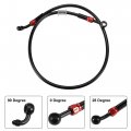 X Autohaux Brake Hose An3 28 90 Degree M10x1 0 Motorcycle Hydraulic Line Oil Pipe Fitting For Atv Motocross 90cm Black Red 1