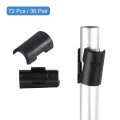 Uxcell 72pcs Wire Shelving Shelf Lock Clips Plastic For 1 2 Post Sleeves Replacements System Black