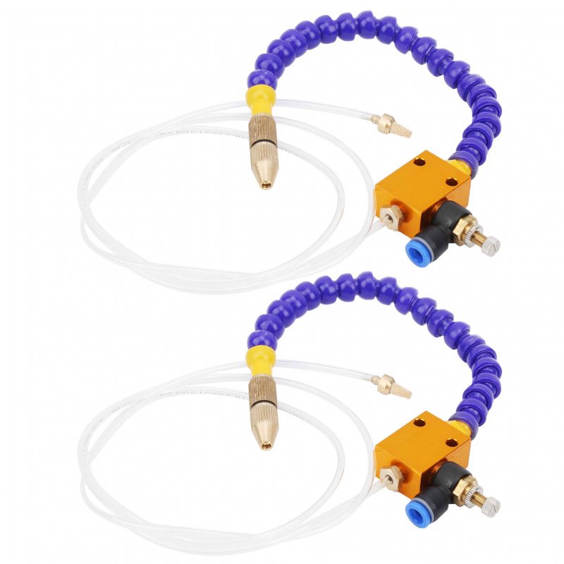Walfront 2pcs Mist Coolant Lubrication Spray System Engraving Cooling Sprayer Machine For 8mm Air Pipe Cnc Lathe Milling Drill