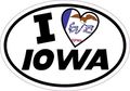 5in X 3 Oval I Love Iowa Sticker By Stickertalk 