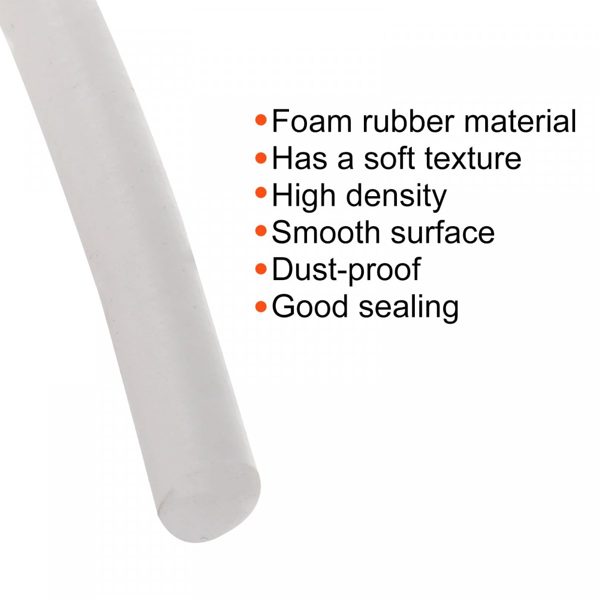 Silicone Foam Seal Strip 6mm 0 24 Dia 5 Meters 16 41 Ft Long Sponge Rubber Weather Round Cord Solid For Diy Gasket Warehouse