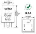 Cec Industries Ef33h Electronic Turn Signal Flasher Relay 3 Prongs 12 Volts 