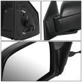 Manual Side View Door Mirror Pair For Hyundai Tucson 05-09 Black Textured Finish Adjustment And Folding Convex Lens Hy1320150