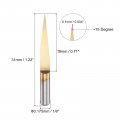 Uxcell 10pcs Wood Carving Router Bit Titanium Coated Solid Carbide Cnc Engraving V Groove Bits 1 8 3 175mm Shank 0 1mm Tip 15