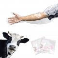 Uoyu Youu 50 Pcs Long Arm Examination Artificial Insemination Glove Disposable Soft Plastic Film Gloves White 34 In 