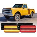 Usr 68-72 C K Series Piup Side Marker Light A 4pc Front Rear Parking Lamps Left Right Set For 1968-1972hevy C K Pick Up Truck 